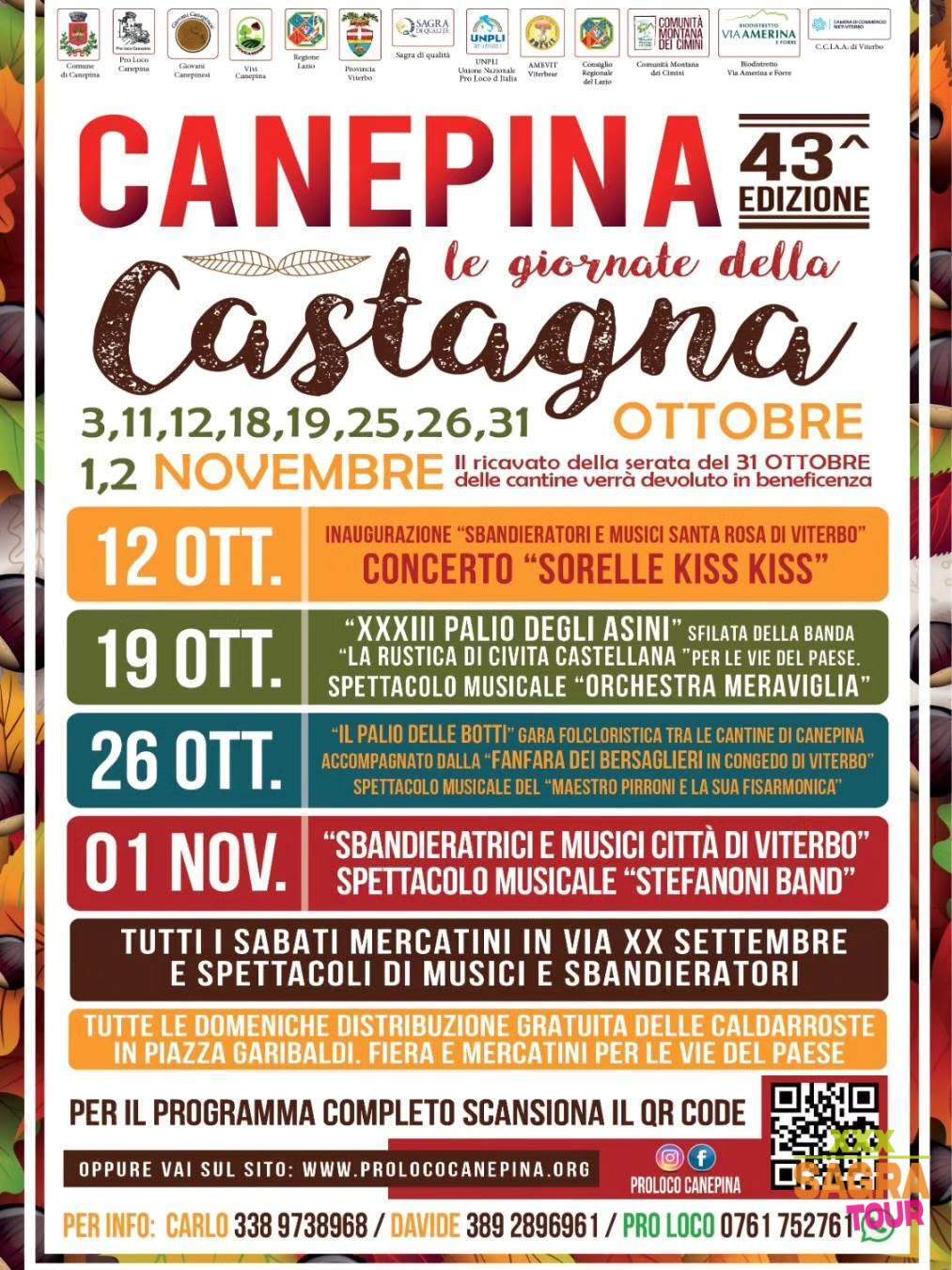 locandina giornate della castagna canepina