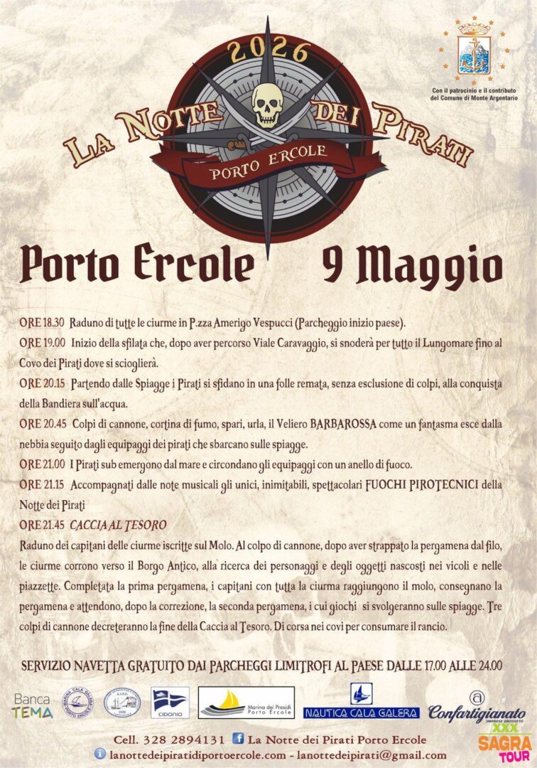 Manifesto La notte dei pirati - Porto Ercole