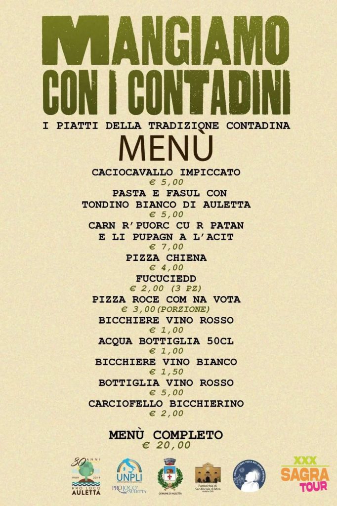 foto menu mangiamo con i contadini auletta