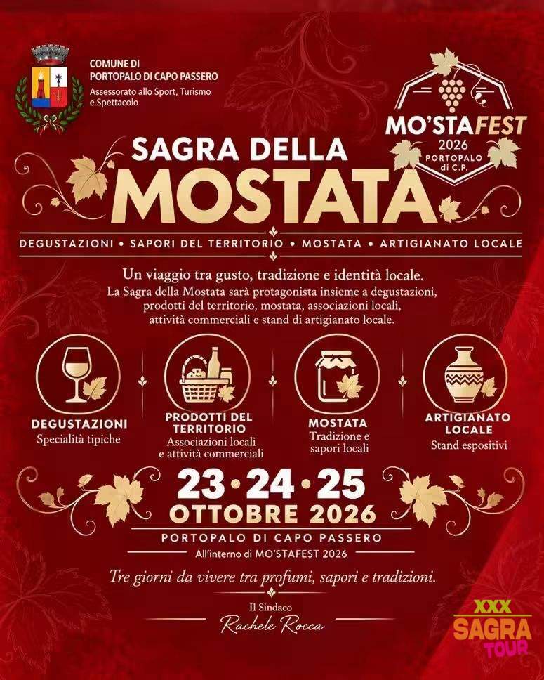 locandina mo’stafest – sagra della mostata portopalo di capo passero