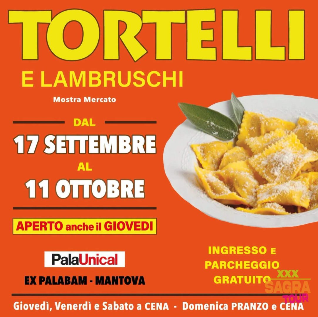 locandina mostra mercato tortelli e lambruschi mantova