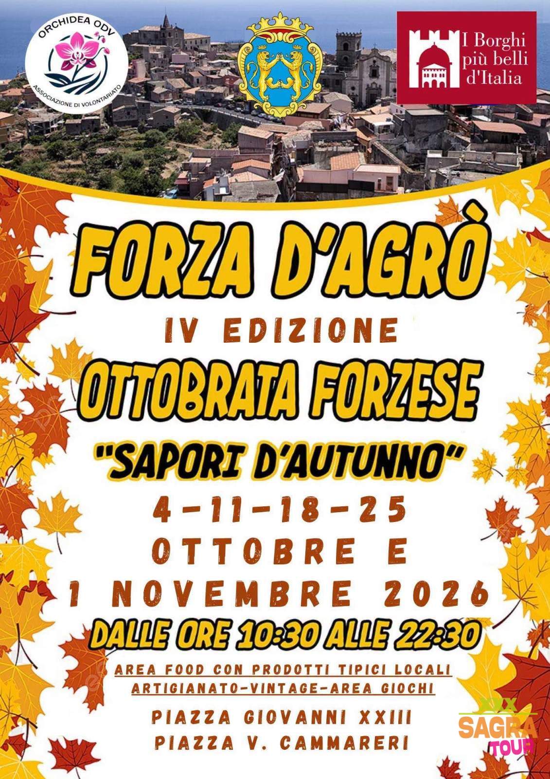 locandina ottobrata forzese – sapori d’autunno forza d'agrò