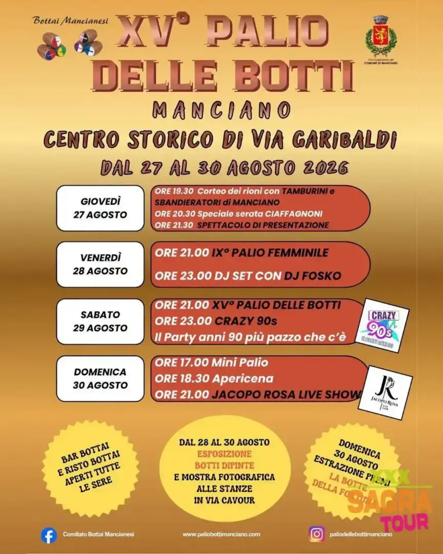 locandina palio delle botti manciano