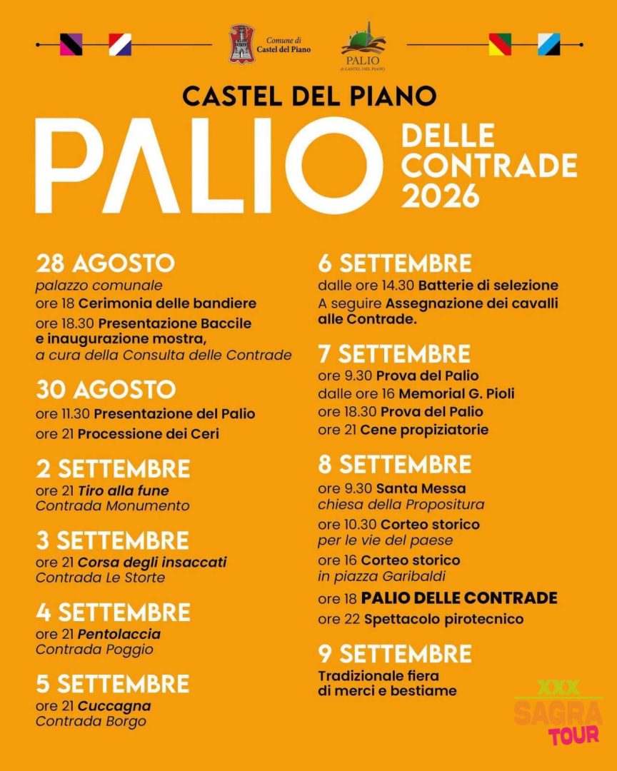 locandina palio di castel del piano castel del piano
