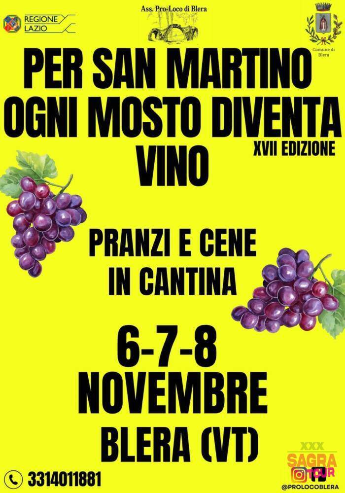 locandina per san martino ogni mosto diventa vino blera
