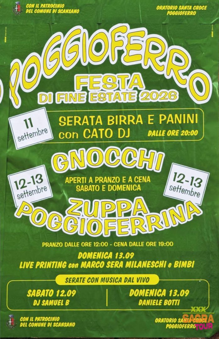 locandina poggioferro festa di fine estate 2026 poggioferro