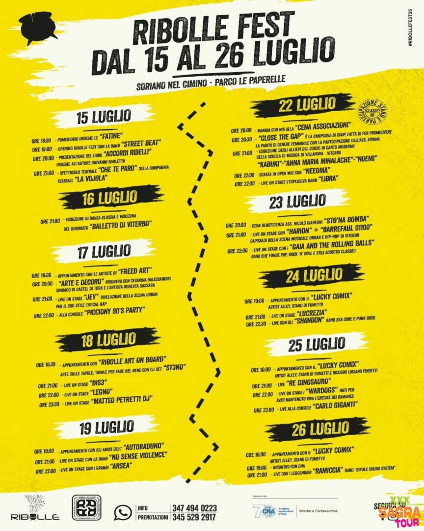 locandina ribolle fest soriano nel cimino