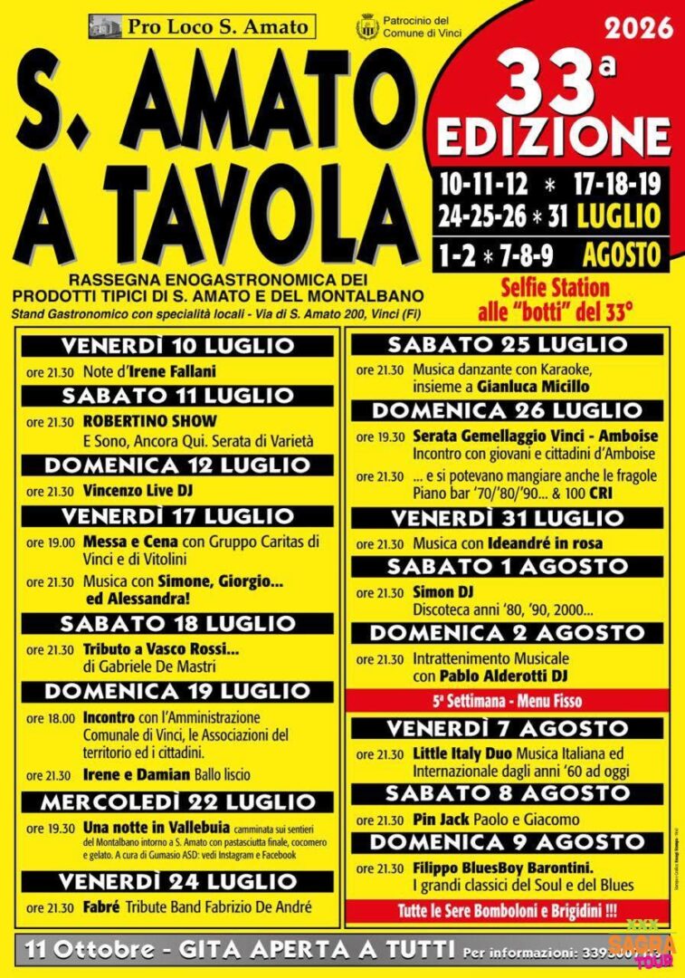 locandina s. amato a tavola vinci
