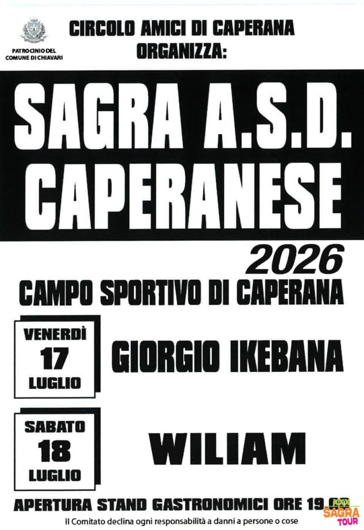 locandina sagra a.s.d. caperanese chiavari