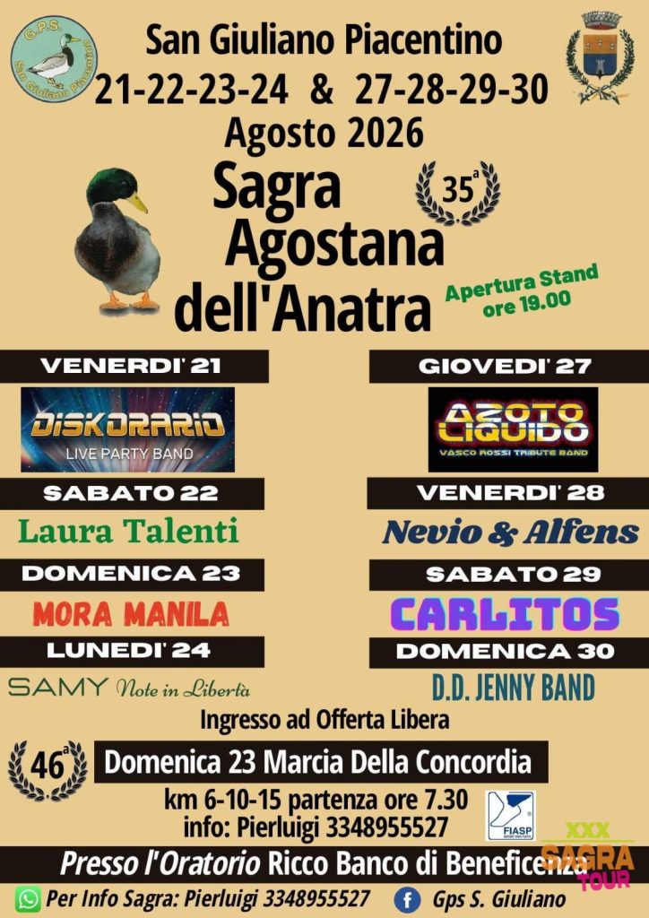 Sagra Agostana dell’Anatra