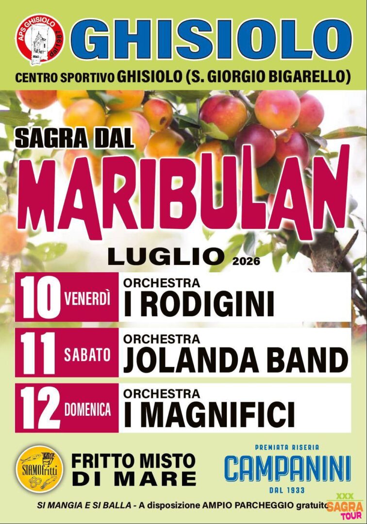 locandina sagra dal maribulan san giorgio bigarello