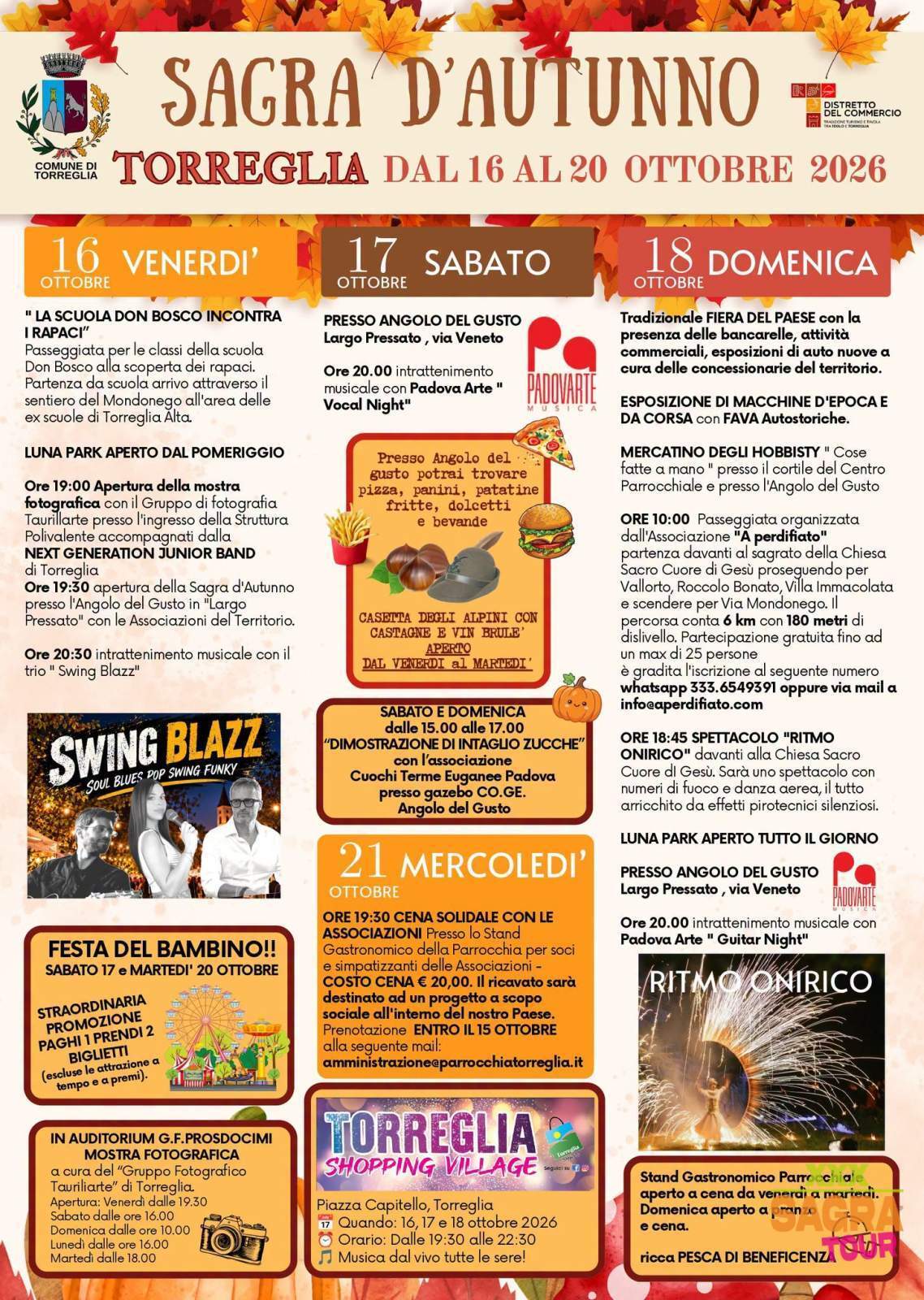 locandina sagra d’autunno a torreglia torreglia