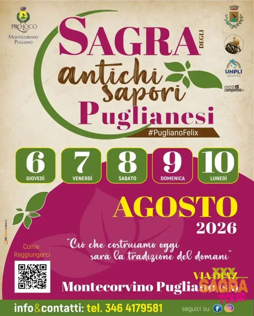 locandina sagra degli antichi sapori puglianesi montecorvino pugliano