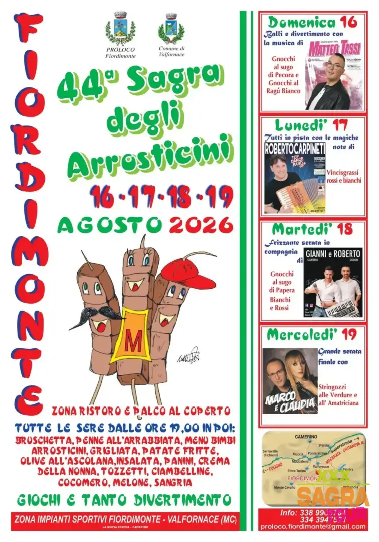 locandina sagra degli arrosticini valfornace