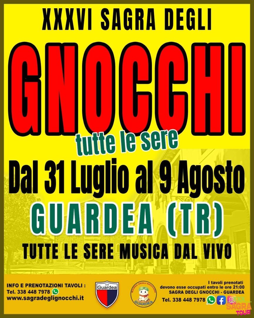 locandina sagra degli gnocchi guardea