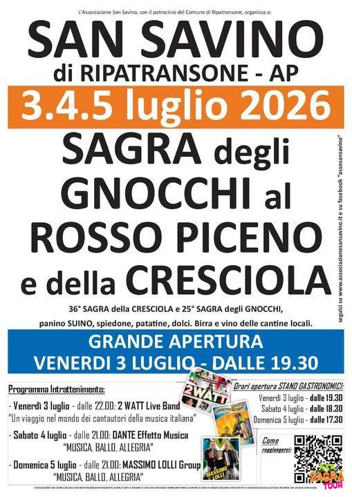 locandina sagra degli gnocchi al rosso piceno e della cresciola ripatransone