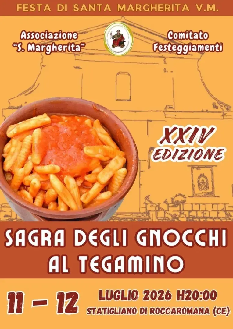 locandina sagra degli gnocchi al tegamino roccaromana