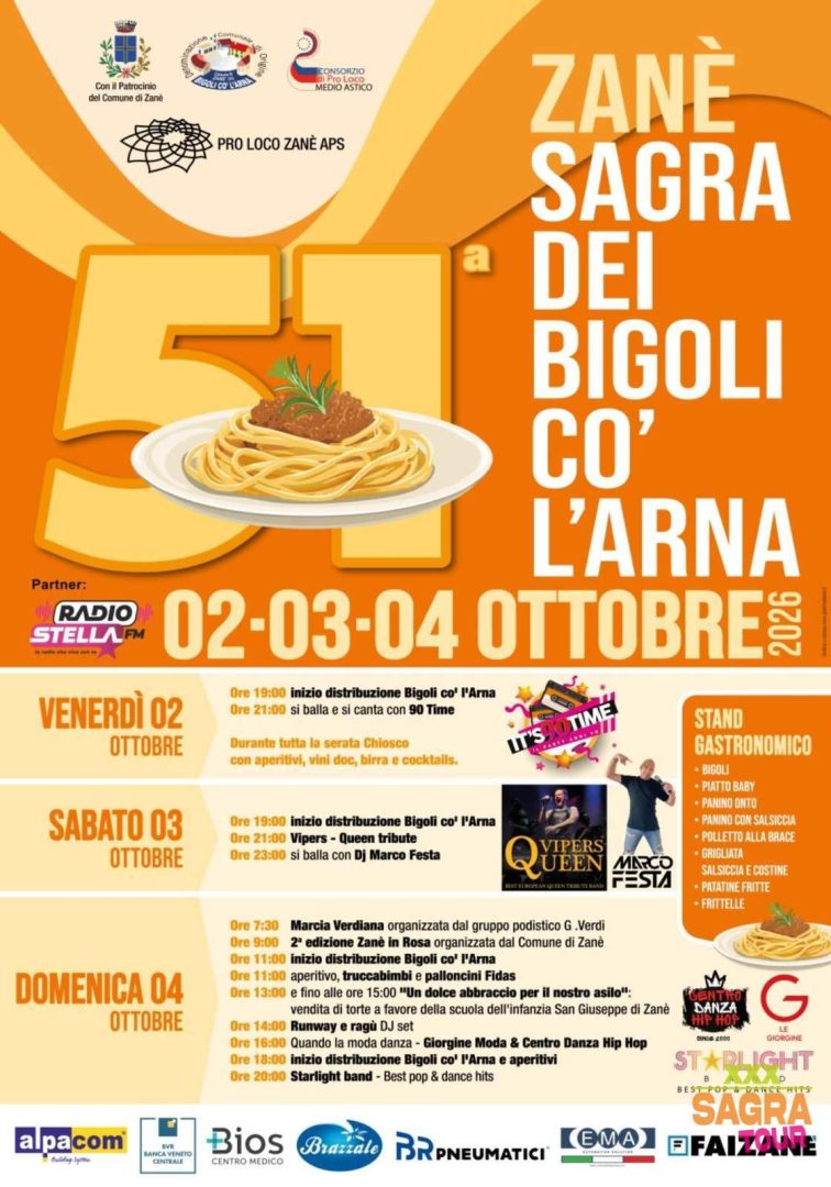 locandina sagra dei bigoli co’ l’arna zanè