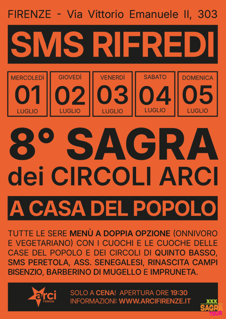 Manifesto Sagra dei circoli arci - Rifredi