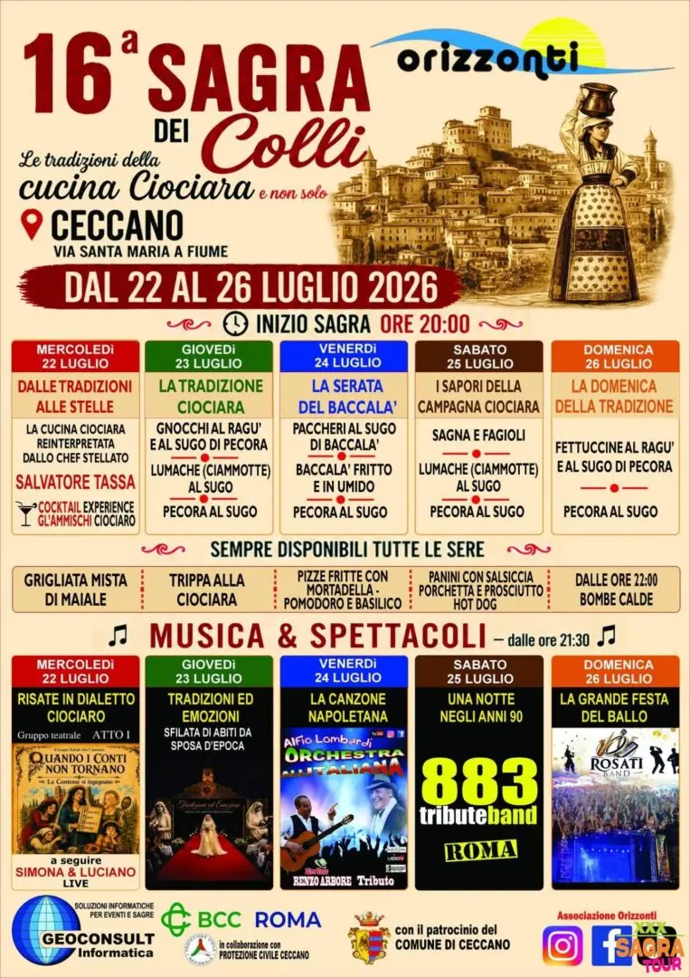 locandina sagra dei colli ceccano