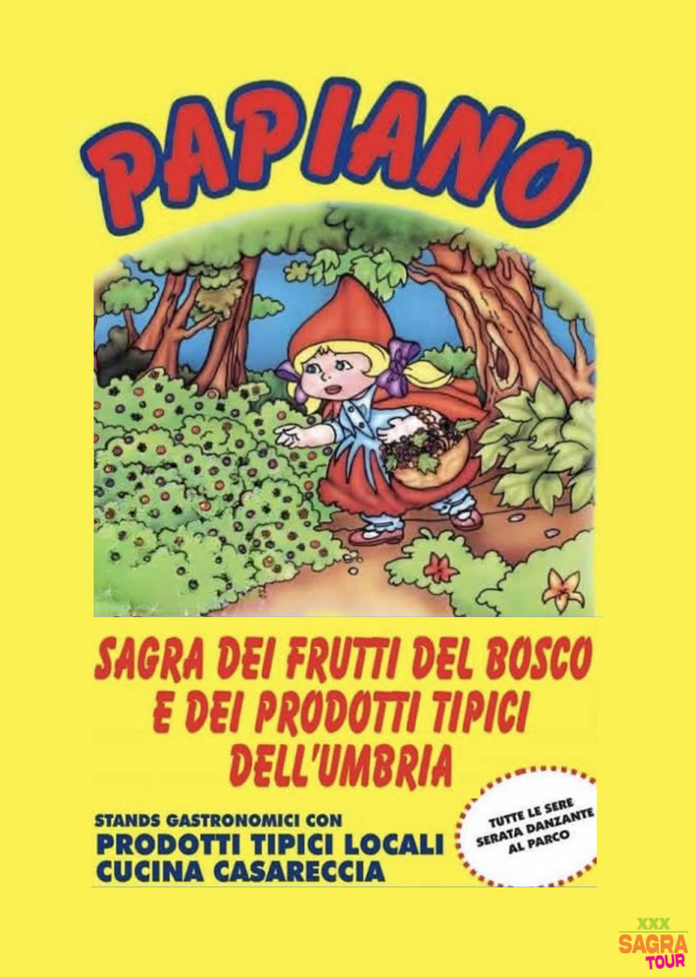 locandina sagra dei frutti del bosco papiano