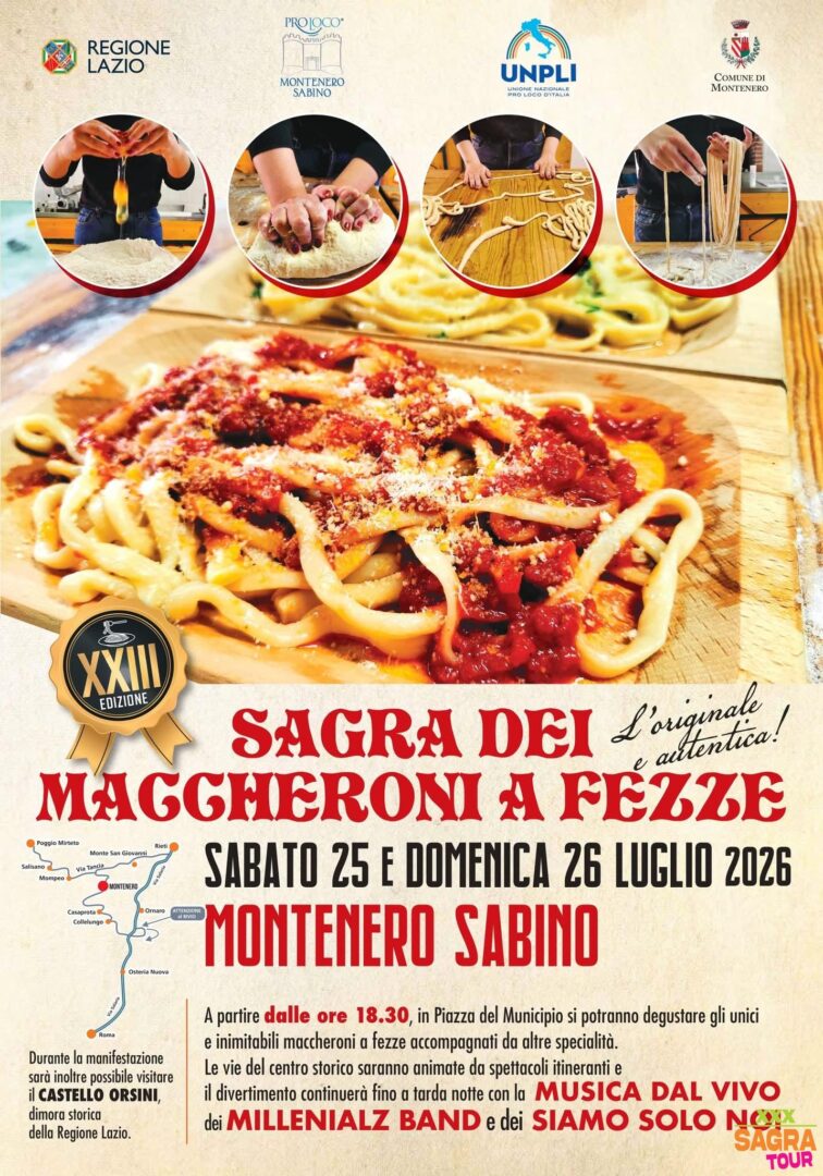 locandina sagra dei maccheroni a fezze montenero sabino