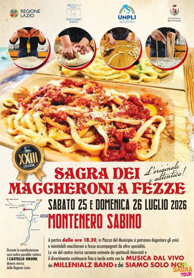 locandina sagra dei maccheroni a fezze montenero sabino