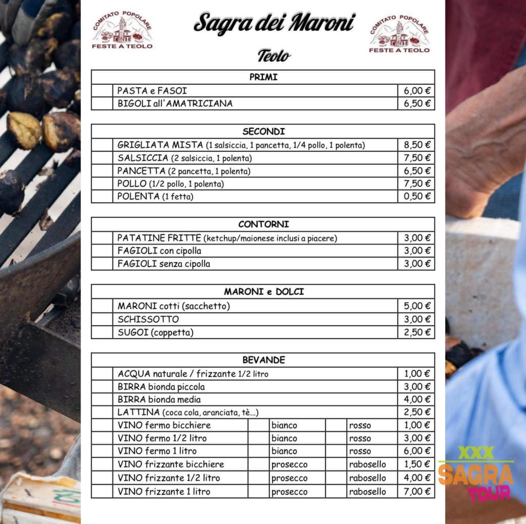 foto menu sagra dei maroni teolo