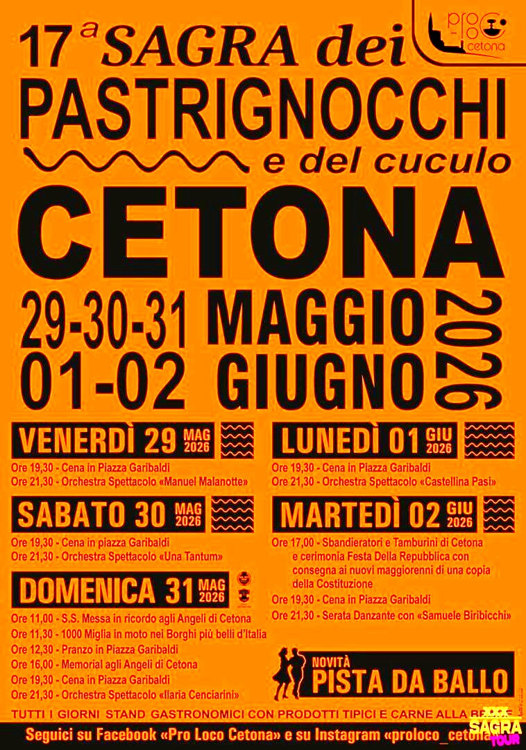 Manifesto Sagra dei Pastrignocchi e del Cuculo - Cetona