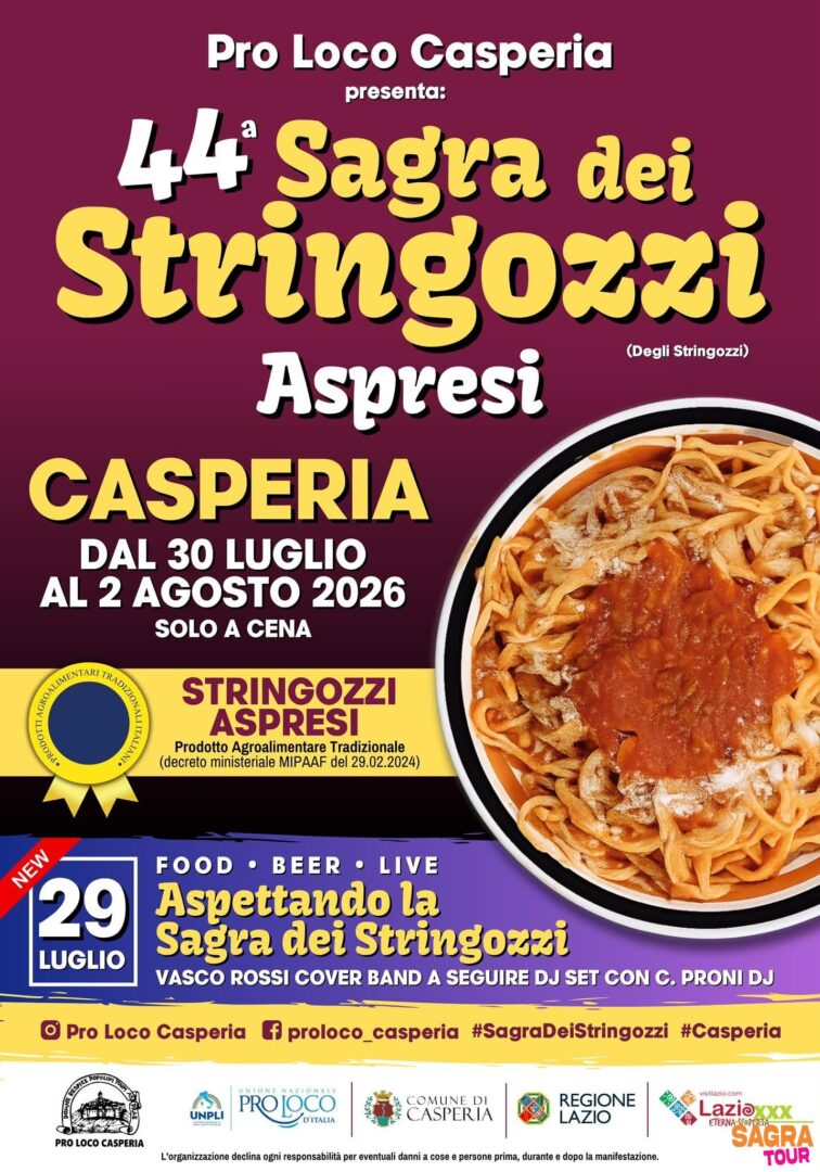 locandina sagra dei stringozzi aspresi casperia