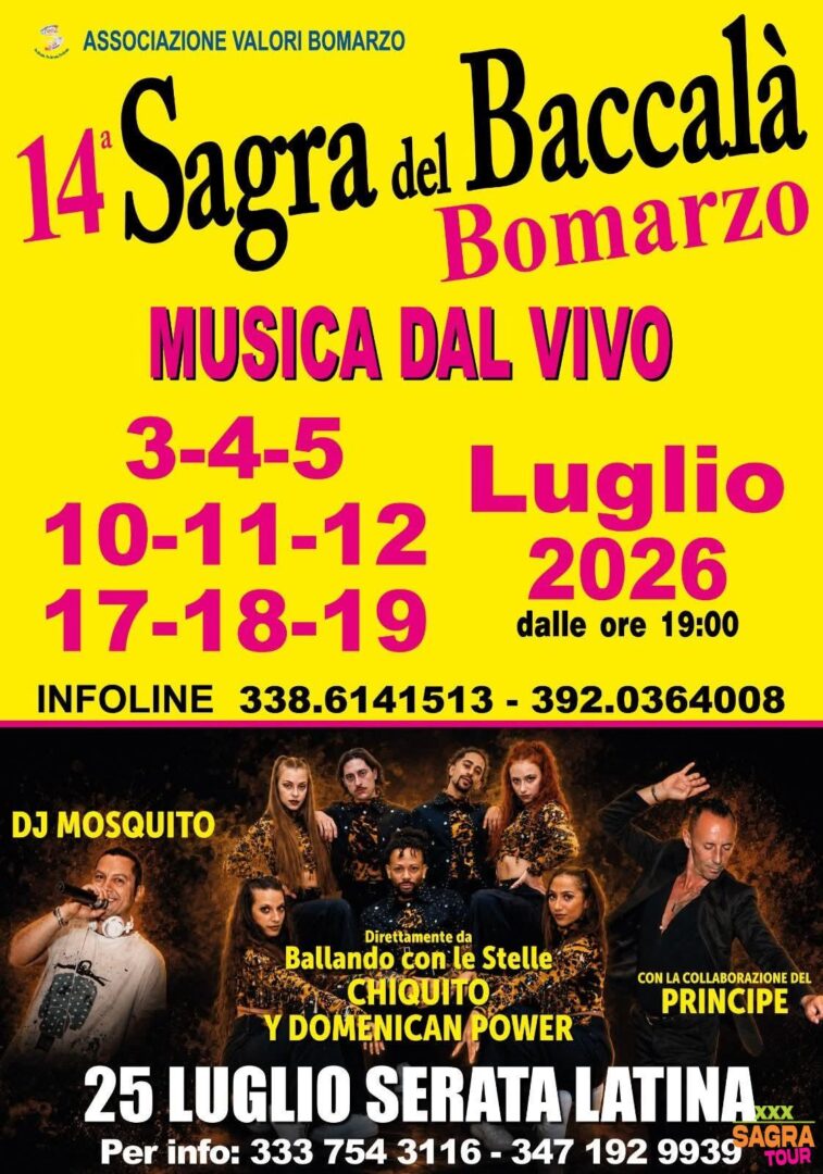 locandina sagra del baccalà bomarzo