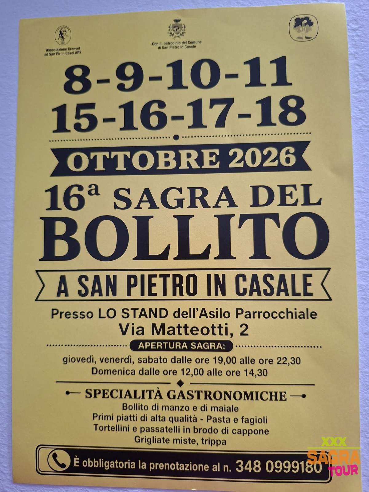 locandina sagra del bollito san pietro in casale