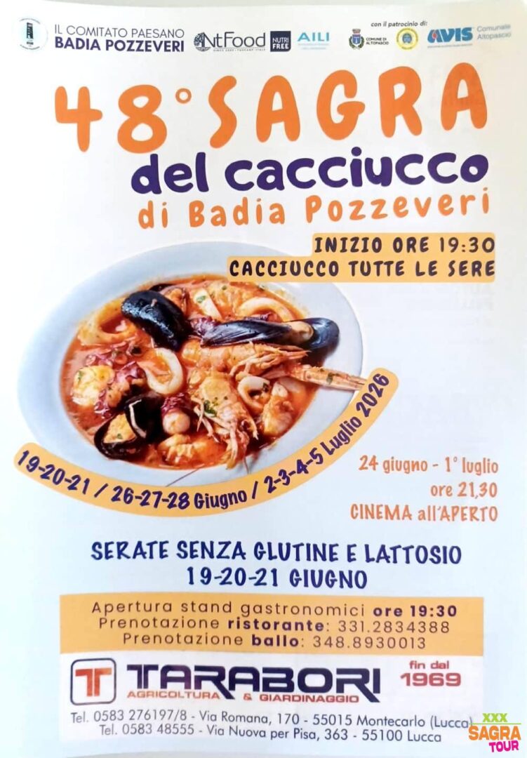 Manifesto Sagra del Cacciucco - Badia Pozzeveri