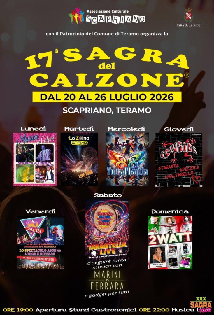 locandina sagra del calzone teramo