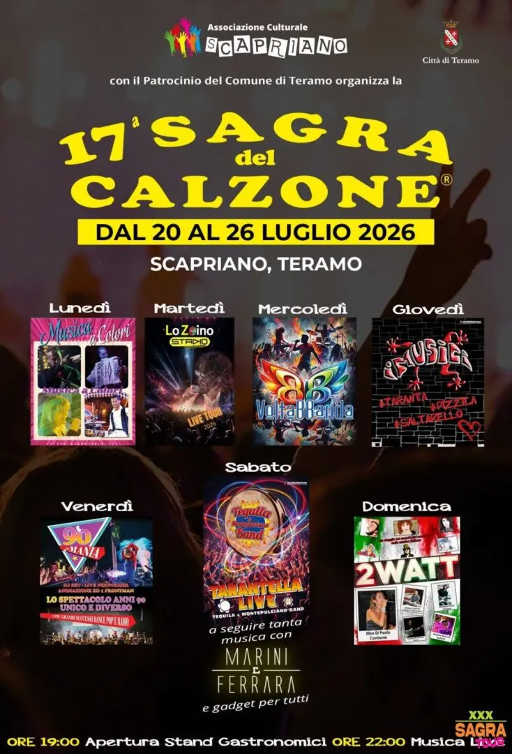 locandina sagra del calzone teramo
