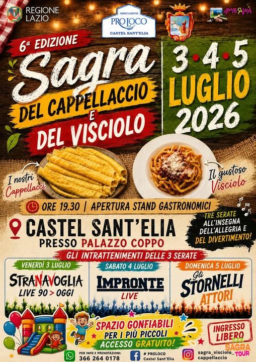 locandina sagra del cappellaccio e del visciolo castel sant'elia
