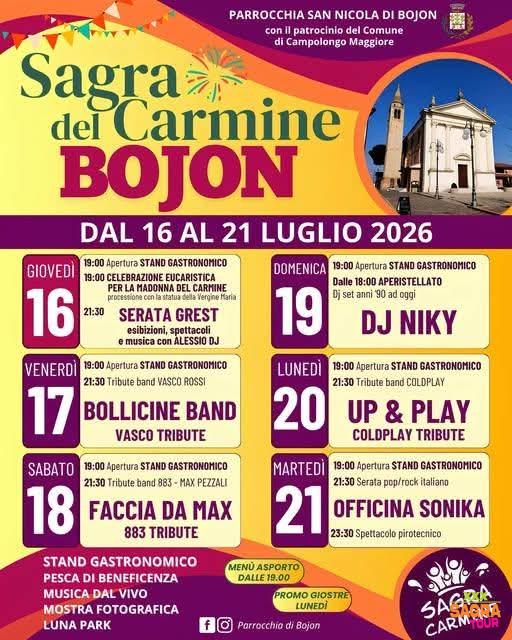 locandina sagra del carmine bojon