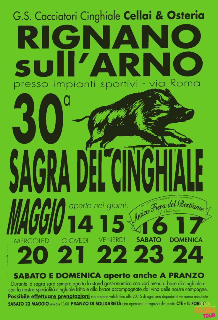 Manifesto Sagra del Cinghiale - Rignano sull'Arno