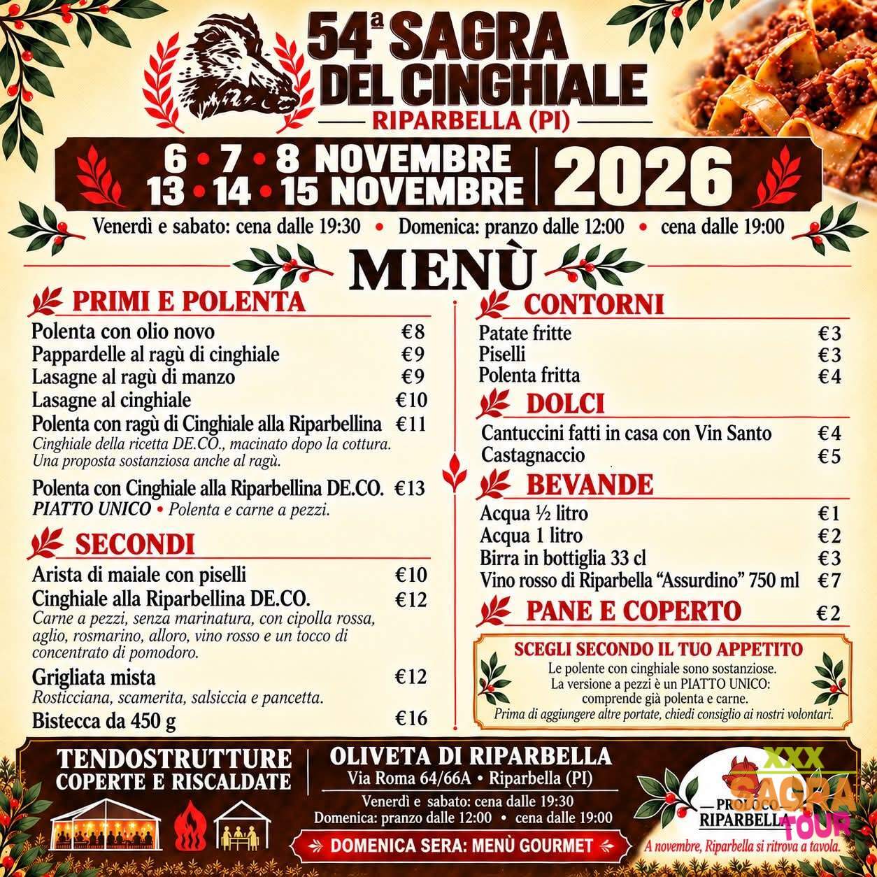locandina sagra del cinghiale riparbella
