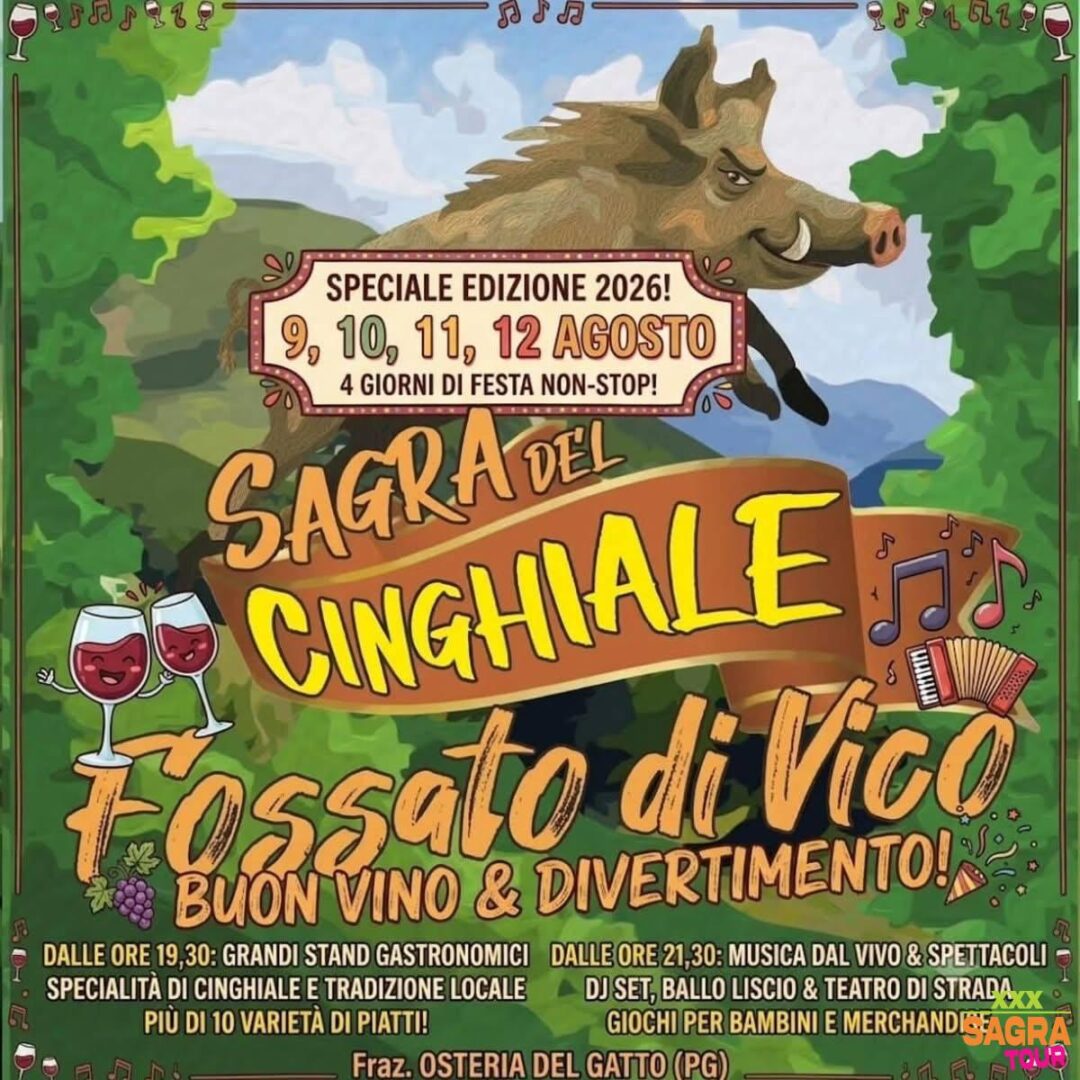 locandina sagra del cinghiale fossato di vico
