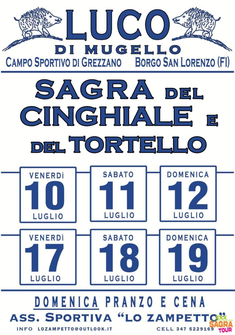 locandina sagra del cinghiale e del tortello borgo san lorenzo