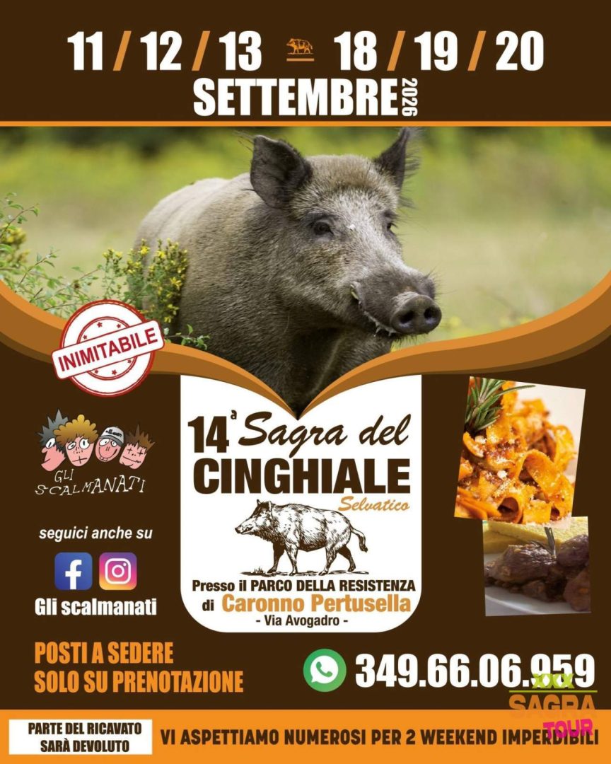 locandina sagra del cinghiale selvatico caronno pertusella