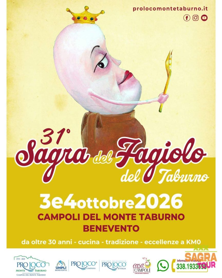locandina sagra del fagiolo del taburno campoli del monte taburno