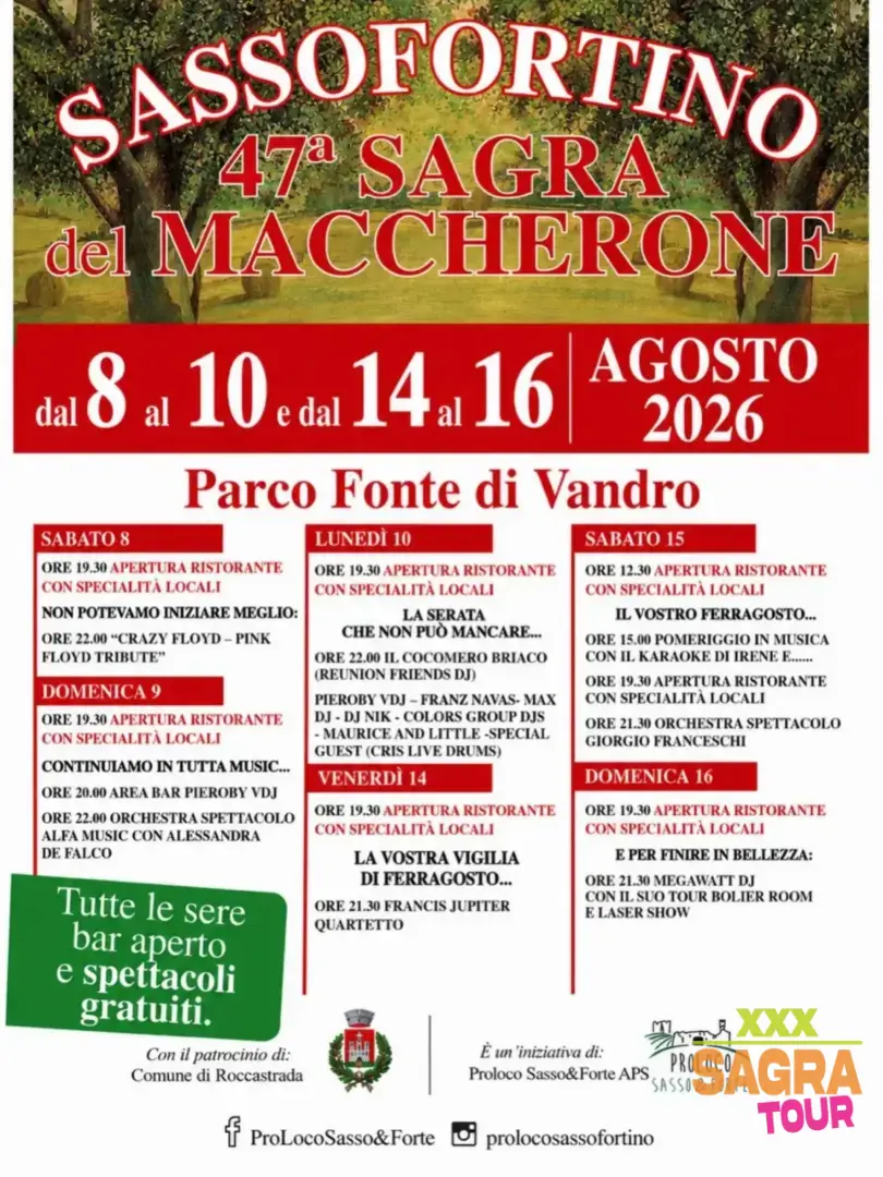 locandina sagra del maccherone sassofortino