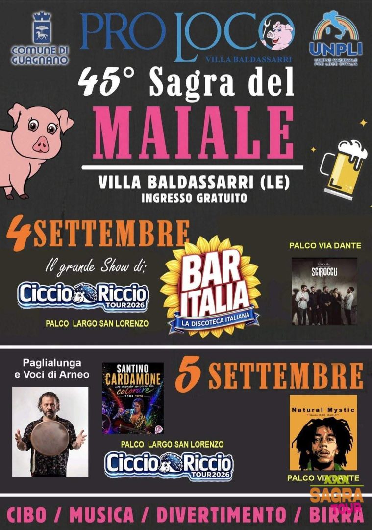 locandina sagra del maiale villa baldassarri