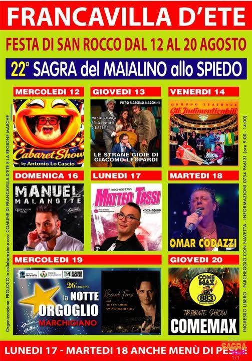locandina sagra del maialino allo spiedo francavilla d'ete