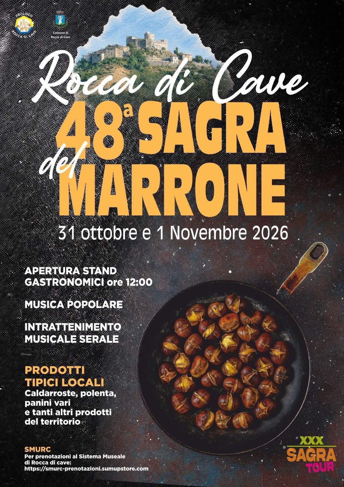 locandina sagra del marrone rocca di cave