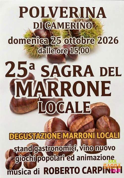 locandina sagra del marrone locale polverina di camerino