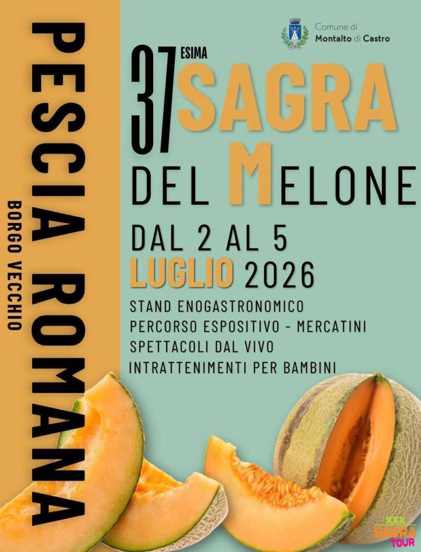 locandina sagra del melone pescia romana