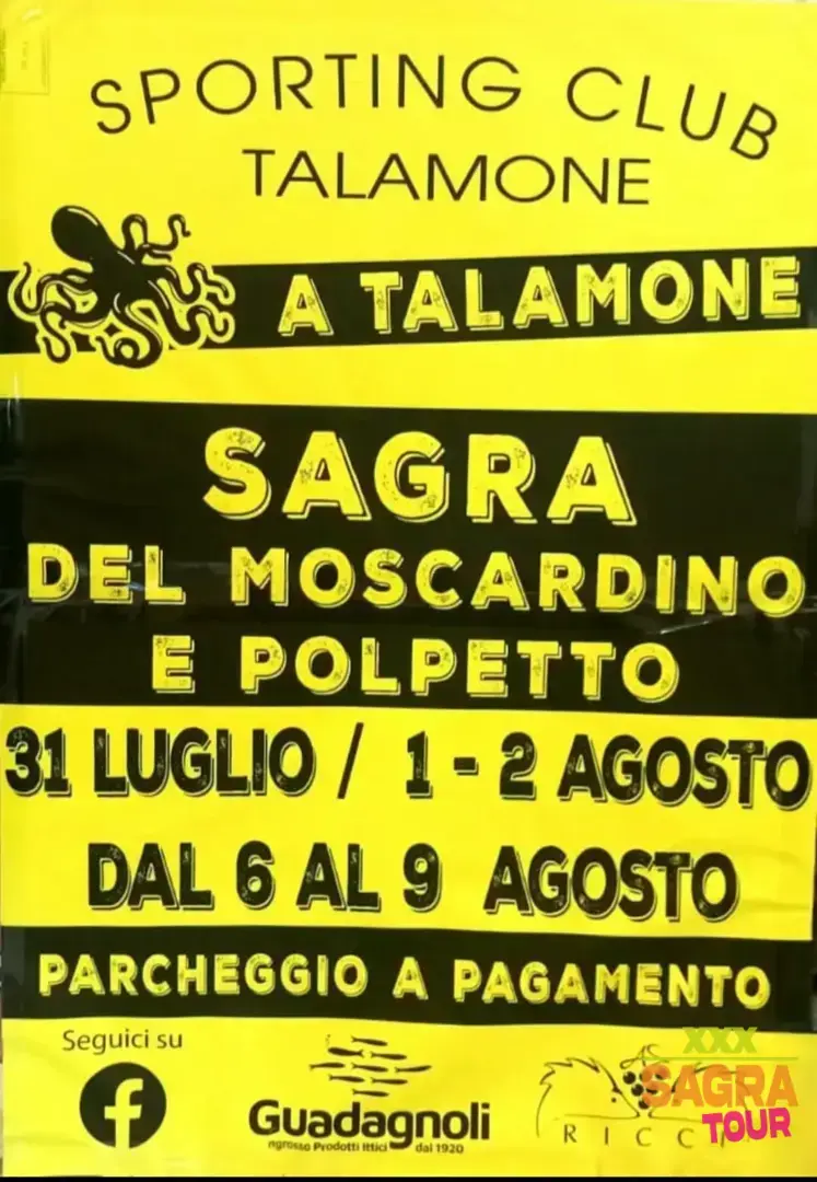locandina sagra del moscardino e polpetto talamone